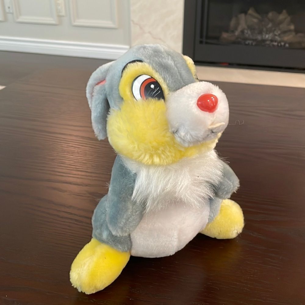 Vintage Disney stuffed animal,Stuffed Thumper from Disney’s Bambi 8.5” tall NWT